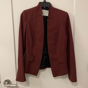 *SOLD* ALC Collarless burgundy blazer Size 0